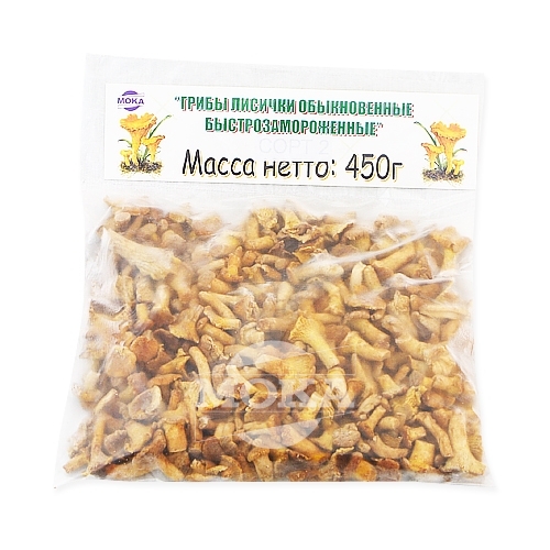 Frozen Chanterelles Frozen mushrooms Products «FIRM MOKA» Ltd